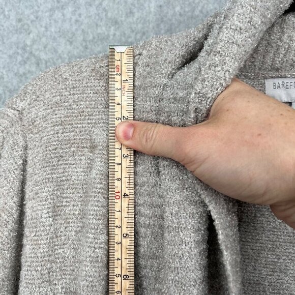 Barefoot Dreams CozyChic Lite Circle Cardi Size M Tan Light Neutral Pockets EUC - Picture 8 of 11